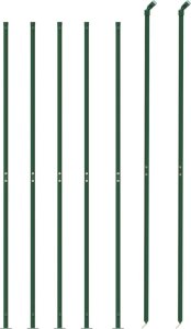 vidaXL Ogrodzenie z siatki, ze stopami słupków, zielone, 1,6x10 m 3