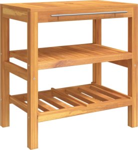 vidaXL Szafka łazienkowa, 2 półki, 74x45x75 cm, lite drewno 2
