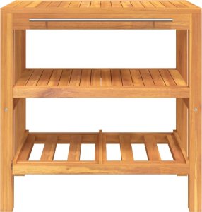 vidaXL Szafka łazienkowa, 2 półki, 74x45x75 cm, lite drewno 3