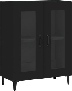 vidaXL Szafka, czarna, 69,5x34x90 cm, materiał drewnopochodny 2