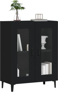 vidaXL Szafka, czarna, 69,5x34x90 cm, materiał drewnopochodny 3