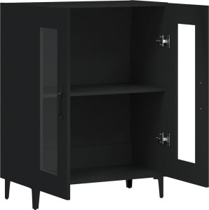 vidaXL Szafka, czarna, 69,5x34x90 cm, materiał drewnopochodny 5