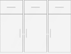 vidaXL Szafka, biała, 91x28x75 cm, materiał drewnopochodny 5