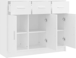 vidaXL Szafka, biała, 91x28x75 cm, materiał drewnopochodny 6