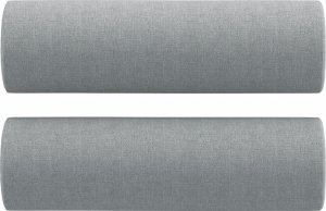 vidaXL 2-osobowa sofa z poduszkami, jasnoszara, 140 cm, tkanina 5