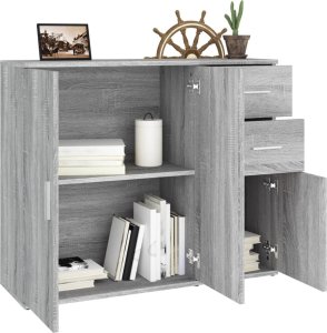vidaXL Szafka, szary dąb sonoma, 91x29,5x75cm 4