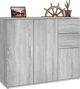 vidaXL Szafka, szary dąb sonoma, 91x29,5x75cm 5