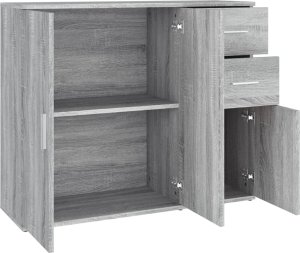 vidaXL Szafka, szary dąb sonoma, 91x29,5x75cm 8