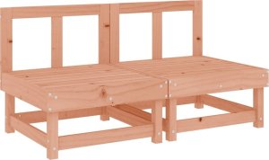 vidaXL Siedziska środkowe z poduszkami, 2 szt., lite drewno daglezjowe 3