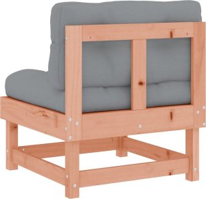 vidaXL Siedziska środkowe z poduszkami, 2 szt., lite drewno daglezjowe 7