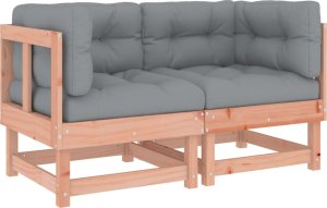 vidaXL Siedziska narożne z poduszkami, 2 szt., lite drewno daglezjowe 2