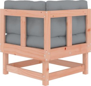 vidaXL Siedziska narożne z poduszkami, 2 szt., lite drewno daglezjowe 6