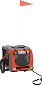 vidaXL Przyczepka rowerowa dla zwierząt, tkanina Oxford i żelazo 2