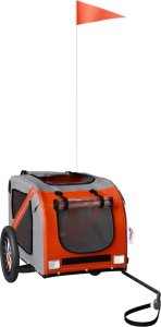 vidaXL Przyczepka rowerowa dla zwierząt, tkanina Oxford i żelazo 3