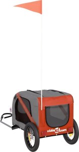 vidaXL Przyczepka rowerowa dla zwierząt, tkanina Oxford i żelazo 6