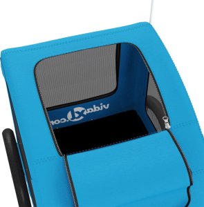 vidaXL Przyczepka rowerowa dla zwierząt, tkanina Oxford i żelazo 11