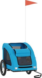 vidaXL Przyczepka rowerowa dla zwierząt, tkanina Oxford i żelazo 3