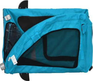 vidaXL Przyczepka rowerowa dla zwierząt, tkanina Oxford i żelazo 9