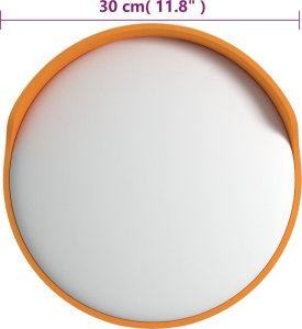 vidaXL Wypukłe lustro drogowe, pomarańczowe, 30 cm, poliwęglan 8