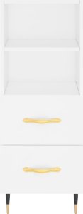 vidaXL Szafka, biała, 34,5x34x90 cm 6