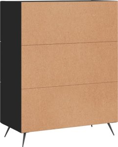 vidaXL Szafka, czarna, 69,5x34x90 cm, materiał drewnopochodny 8