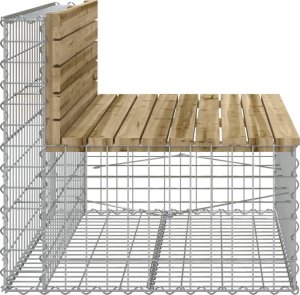 vidaXL Ławka ogrodowa z gabionem, 103x70x65 cm, impregnowana sosna 4