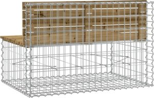 vidaXL Ławka ogrodowa z gabionem, 103x70x65 cm, impregnowana sosna 5