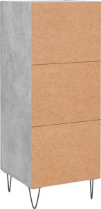 vidaXL Szafka, szarość betonu, 34,5x34x90 cm, materiał drewnopochodny 8