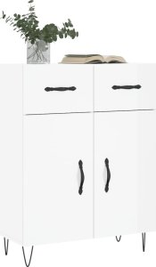 vidaXL Szafka, biała, połysk, 69,5x34x90 cm, materiał drewnopochodny 3