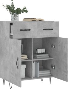 vidaXL Szafka, szarość betonu, 69,5x34x90 cm 4