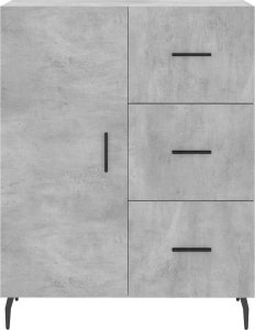 vidaXL Szafka, szarość betonu, 69,5x34x90 cm, materiał drewnopochodny 5