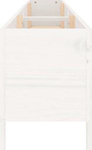 vidaXL Donica ogrodowa na nóżkach, biała, 160x30x38 cm, drewno sosnowe 5