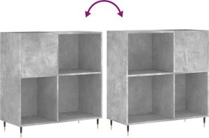 vidaXL Szafka na płyty, szarość betonu, 84,5x38x89 cm 7