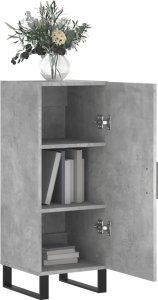 vidaXL Szafka, szarość betonu, 34,5x34x90 cm, materiał drewnopochodny 4
