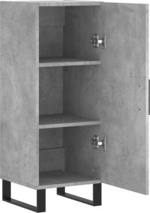 vidaXL Szafka, szarość betonu, 34,5x34x90 cm, materiał drewnopochodny 5