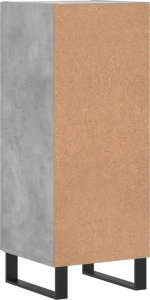 vidaXL Szafka, szarość betonu, 34,5x34x90 cm, materiał drewnopochodny 8