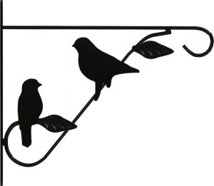 vidaXL Wieszaki na doniczki, 4 szt., czarne, stal 4