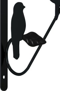 vidaXL Wieszaki na doniczki, 4 szt., czarne, stal 6