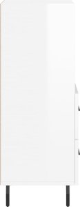 vidaXL Szafka, biała, połysk, 34,5x34x90 cm, materiał drewnopochodny 7