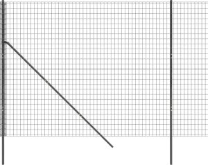 vidaXL Ogrodzenie z siatki drucianej, antracytowe, 1,6x10 m 4