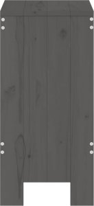 vidaXL Stołki barowe, 2 szt., szare, 40x36x75 cm, lite drewno sosnowe 5