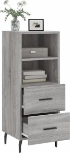 vidaXL Szafka, szary dąb sonoma, 34,5x34x90 cm materiał drewnopochodny 4