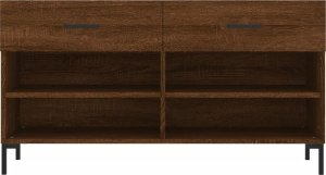 vidaXL Ławka z miejscem na buty, brązowy dąb, 102x35x55 cm 6
