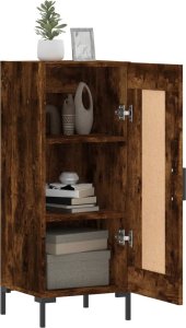 vidaXL Szafka, przydymiony dąb, 34,5x34x90 cm 4
