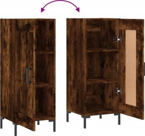 vidaXL Szafka, przydymiony dąb, 34,5x34x90 cm 9