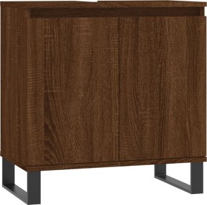 vidaXL Szafka łazienkowa, brązowy dąb, 58x33x60 cm 2