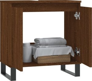 vidaXL Szafka łazienkowa, brązowy dąb, 58x33x60 cm 3