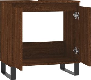 vidaXL Szafka łazienkowa, brązowy dąb, 58x33x60 cm 5