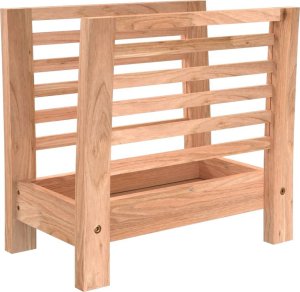 vidaXL Gazetownik, 40x26,5x38,5 cm, lite drewno orzechowe 2