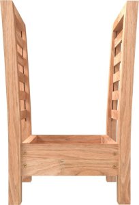 vidaXL Gazetownik, 40x26,5x38,5 cm, lite drewno orzechowe 4